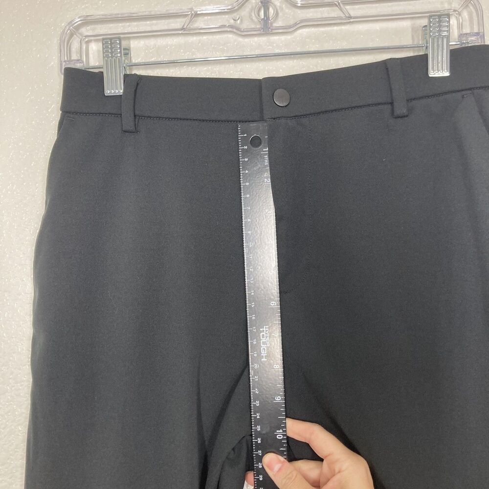 Bearbottom Pants Mens Medium Black Polyester Slim Fit Chino Elastic Waist Casual - Picture 9 of 12